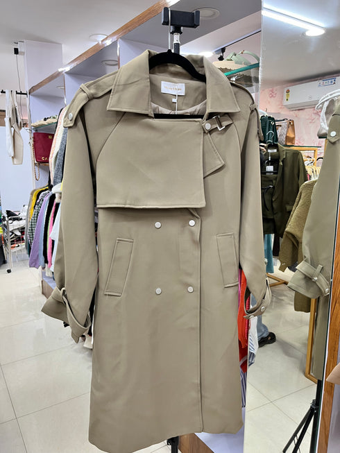 Double Breasted Vintage Fitted Long Coat